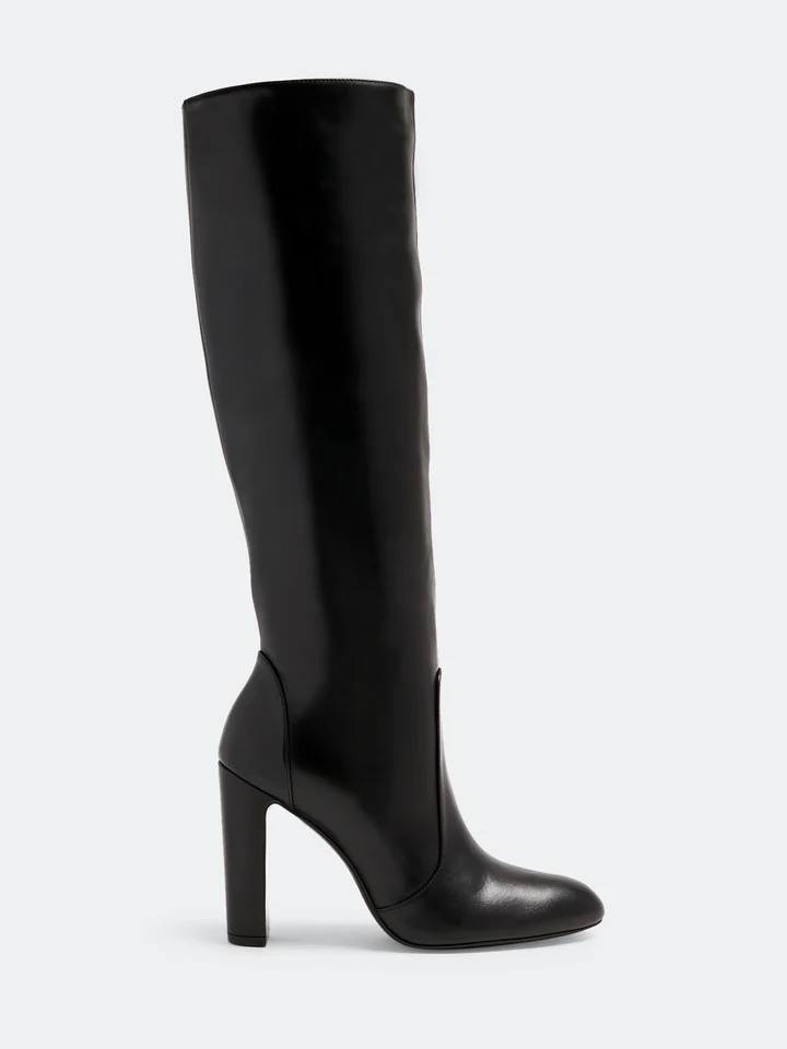 Stuart Weitzman Vida 100 Knee High Boots - Black Leather Size 7.5 8.5 New
